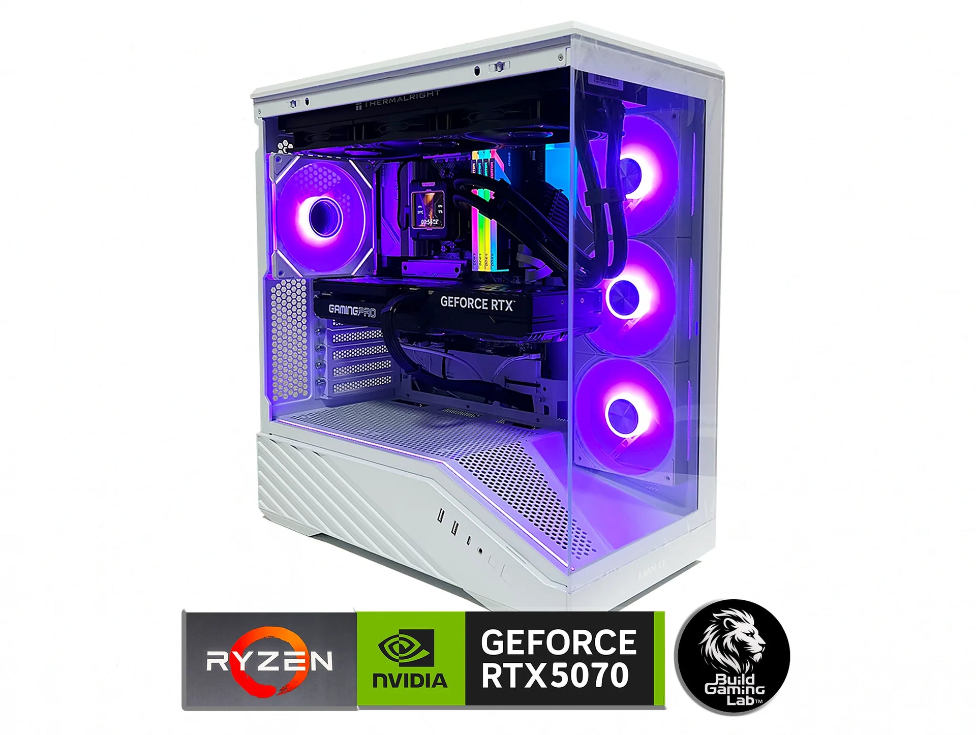 RTX5070 Ryzen7 7800X3D搭載ゲーミングPC、フィギュアが飾れる